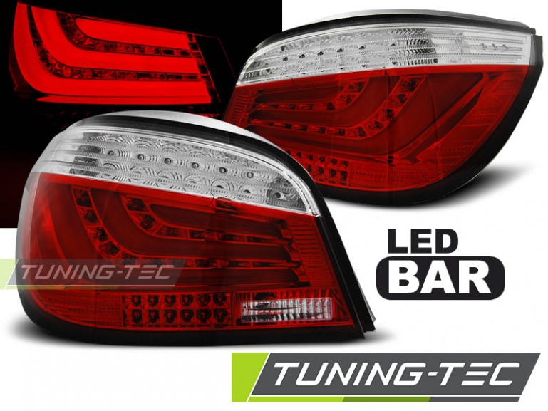 LED Lightbar Design Rückleuchten für BMW 5er E60 Limousine 03-07 rot/klar